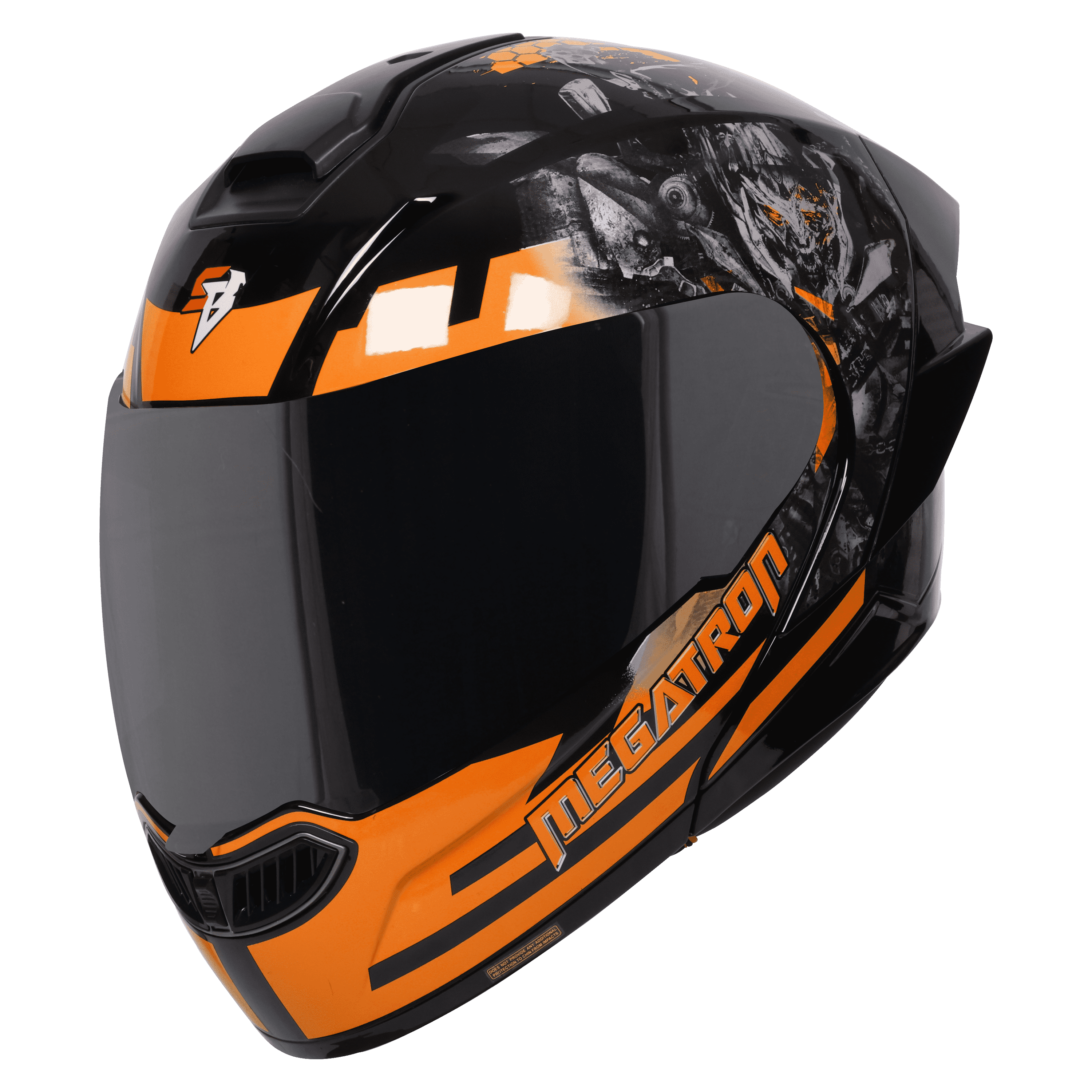 SBA-8 ISS MEGATRON GLOSSY BLACK WITH ORANGE